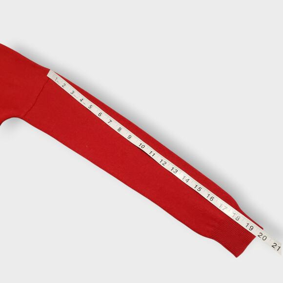 Theory Womens Cashmere Crewneck Sweater Red Sz P or XS Fall Winter Cozy Preppy - Picture 7 of 9